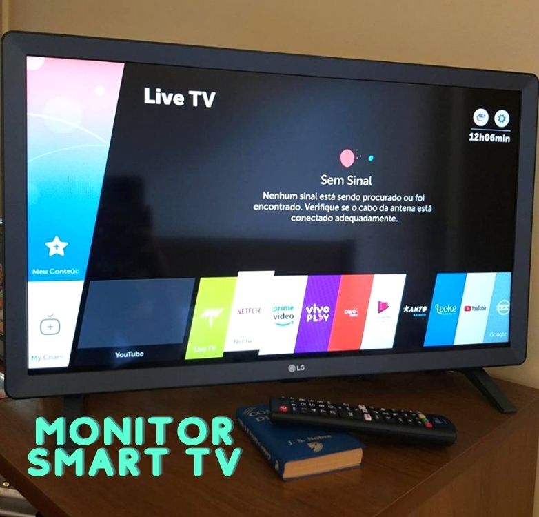 Smart TV LED 24″ Monitor LG 24TL520S, Wi-Fi, WebOS 3.5, DTV Machine Ready