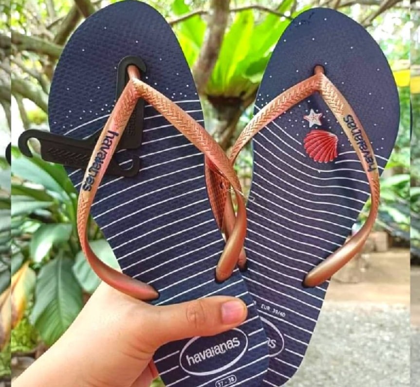 Chinelo Slim Nautical, Havaianas, Feminino