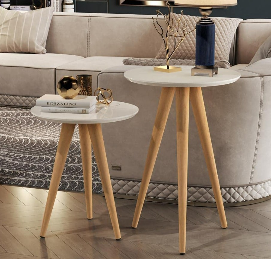 Conjunto Mesa Apoio e Lateral Maju – Off White