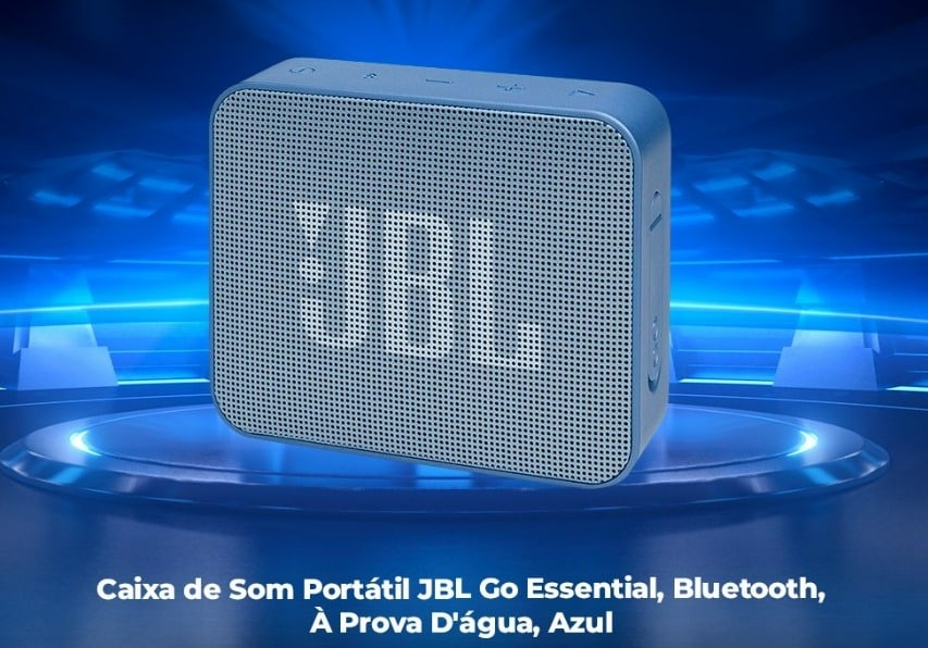 Caixa de Som Portátil JBL Go Essential com Bluetooth e à Prova d´Água – Azul