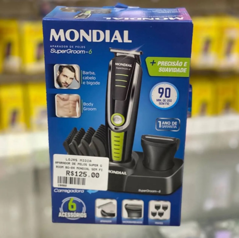 Aparador de Pelos Mondial BG-4 SuperGroom 6 – 6 em 1 4 Ajustes de Altura 1 Velocidade