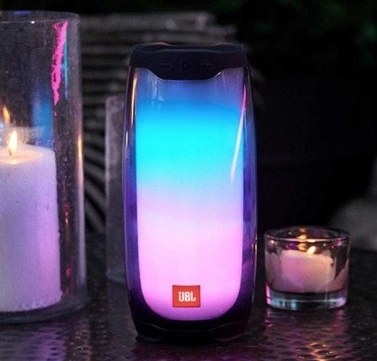Caixa de Som JBL Pulse 4 Bluetooth, Show de Luzes 360°, Bateria Interna (12 horas), IPX7 à Prova D’ água, 20W