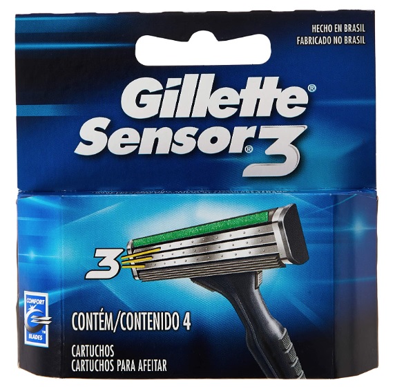 Carga Gillette Sensor3 com 4 Unidades
