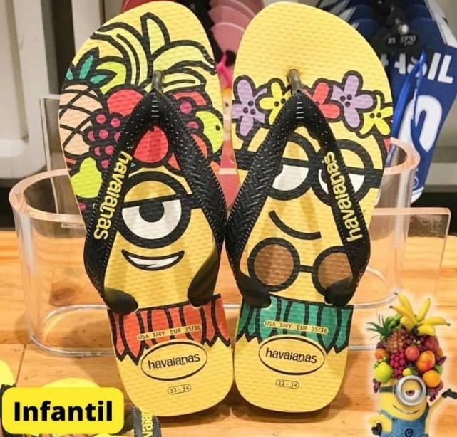 Chinelo Minions, Havaianas, Criança Unissex