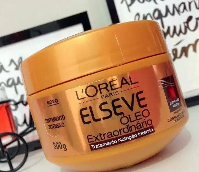 Creme de Tratamento Óleo Extraordinário Nutrição Intensa Elseve 300g, L’Oréal Paris, Branco