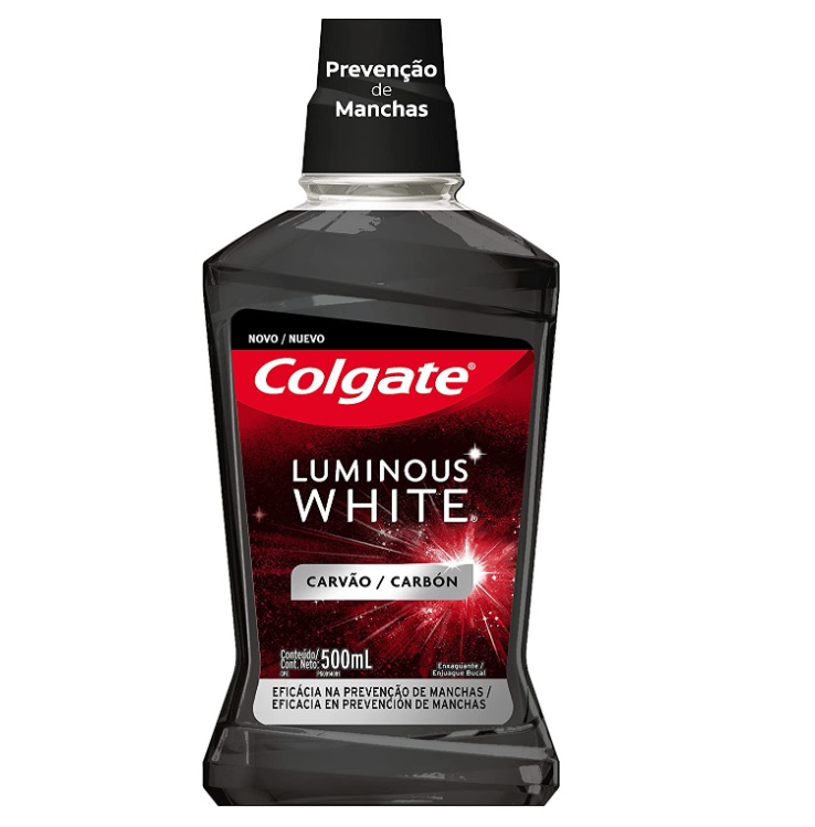 Enxaguante Bucal Colgate Luminous White Carvão 500ml