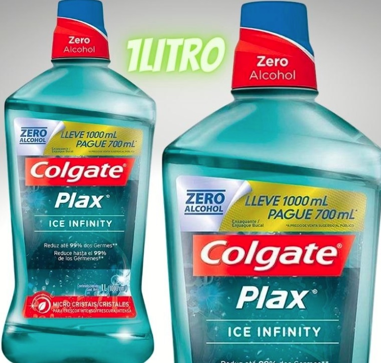 Enxaguante Bucal Colgate Plax Ice Infinity, 1000Ml