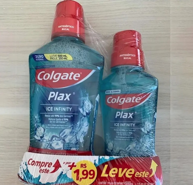 Enxaguante Bucal Colgate Plax Ice Infinity 500ml Promo Leve 500ml Pague 250ml