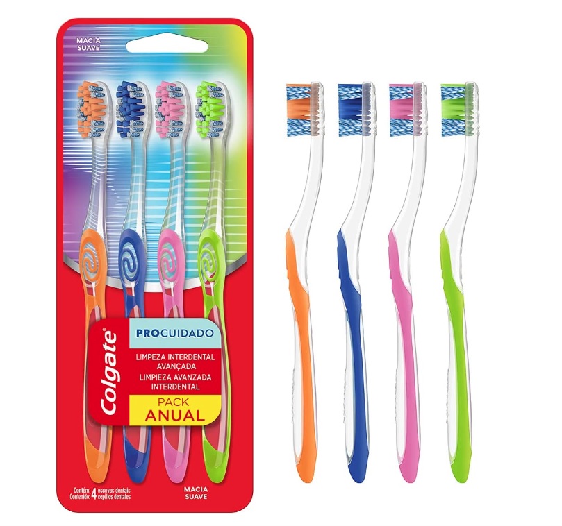 Escova Dental Colgate Pro Cuidado 4Unid