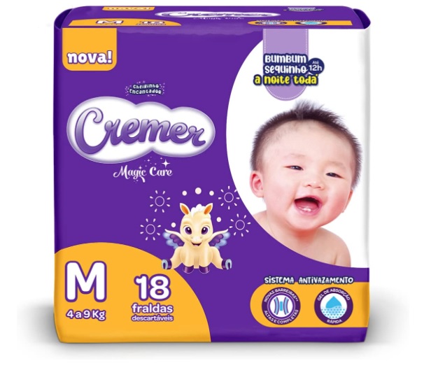 Fralda Cremer Jumbinho M 18 Unidades