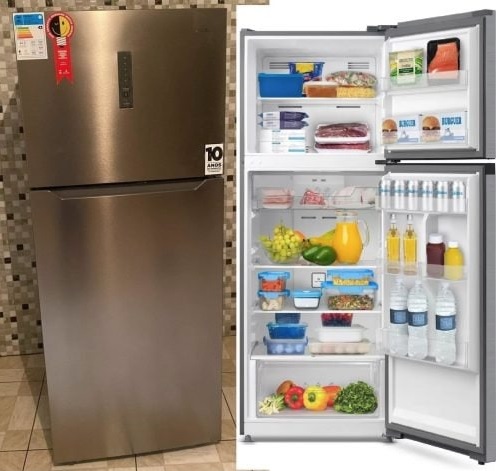 Geladeira Midea MD-RT580MTA Frost Free com Compartimento Extra Frio, Painel Touch e Iluminação LED 411 L – Inox