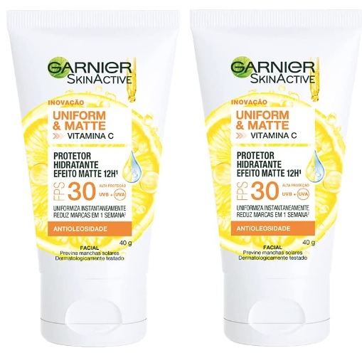 Kit Protetor Hidratante Facial Garnier U&M Vitamina C FPS30 40g