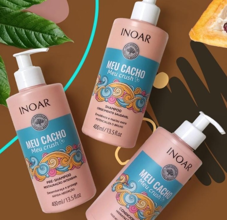 Kit Shampoo Condicionador e Leave-In Inoar – Meu Cacho Meu Crush