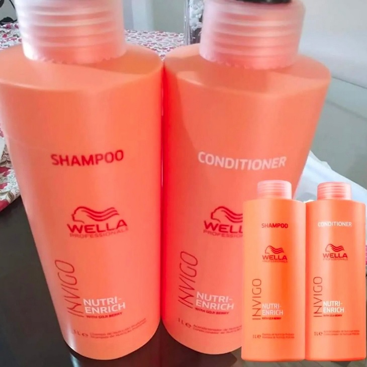 Kit Wella Pro Invigo Enrich Shampoo 1L + Condicionador 1L