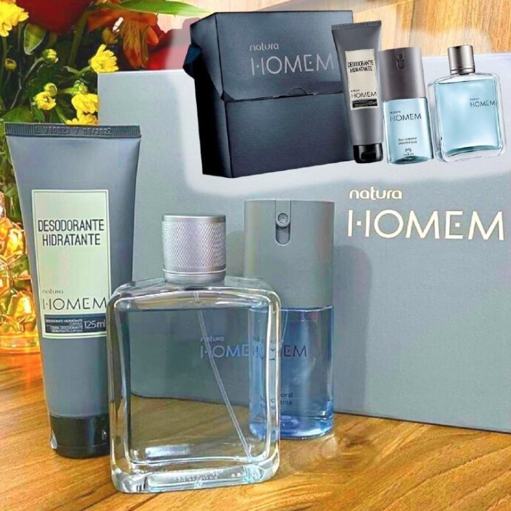 Presente Natura Homem Completo Com Caixa - WT Promoções