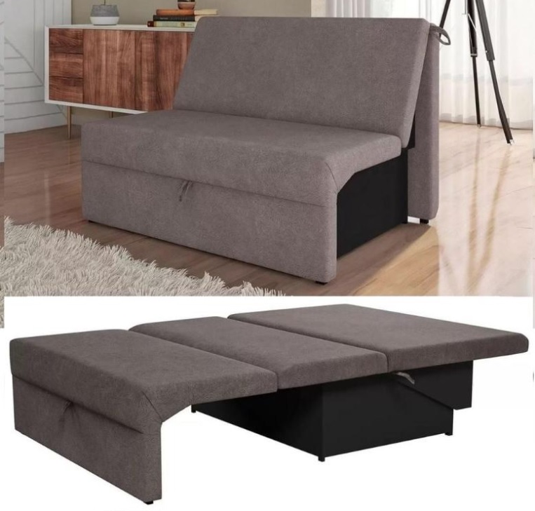 Sofá-cama Casal 2 Lugares Reclinável Suede – Matrix Malu