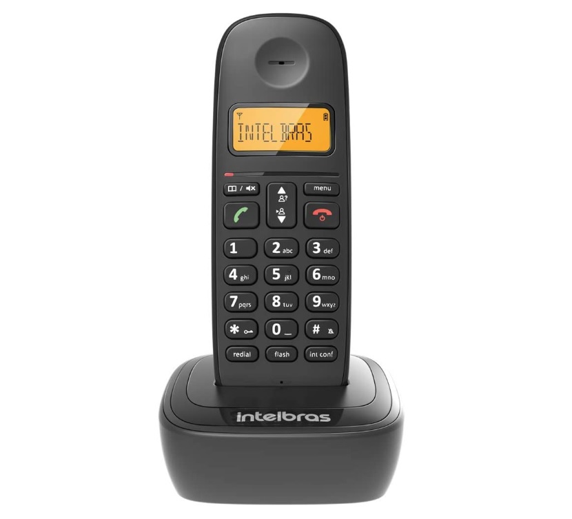 Telefone sem fio com identificador Intelbras TS2510 ID Preto