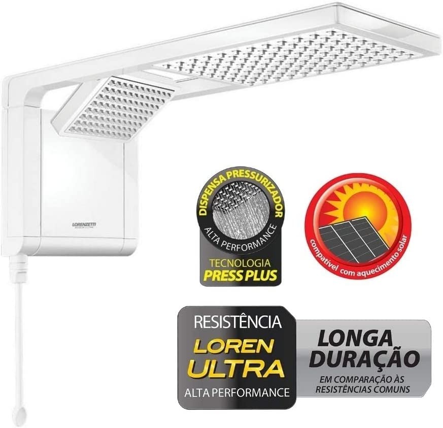 Chuveiro Acqua Duo Ultra Flex Branco 6800w 220v~Lorenzetti 7510117