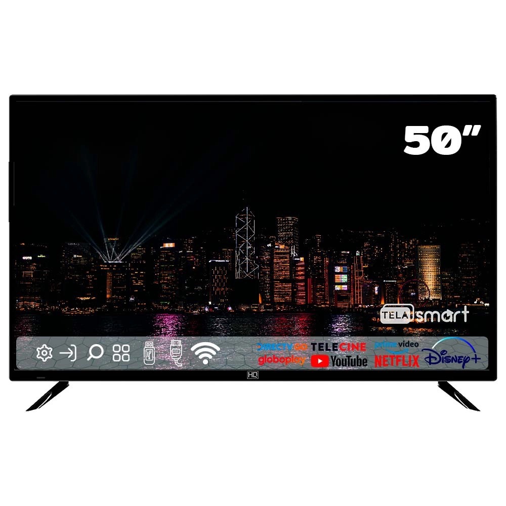 [APP AMERICANAS] TV LED 50 hq HQSTV50NY Ultra HD 4K Netflix Youtube 3 hdmi 2 USB Wi-Fi