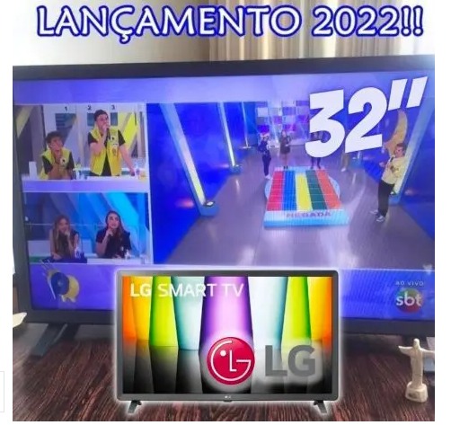 Smart TV LED 32″ HD LG – 32LQ621CBSB.AWZ – Inteligência Artificial LG ThinQ, Amazon Alexa built-in, Google Assistente built-in, Apple Airplay & HomeKit, Painel de Controle e Modo Hotel