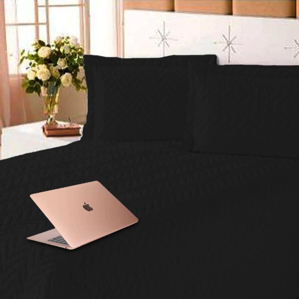 Kit Jogo de Cama com Colcha Clean 3pçs para Cama Casal Queen Cotex