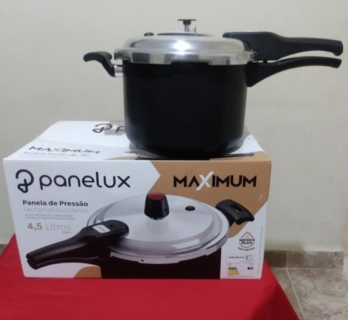 Panela de Pressão Fechamento Externo 4,5l Preto Maximum Panelux