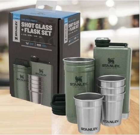 Stanley, 4 copos de aço inoxidável com estojo de transporte
