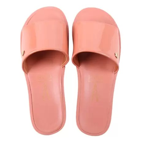 Chinelo Vizzano Slide Liso Verniz Feminino