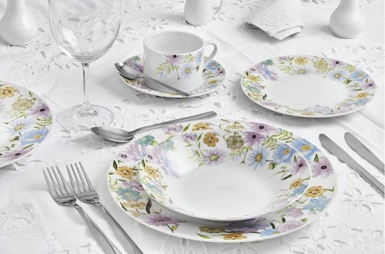 Aparelho de Jantar Chá 20 Peças Hauskraft – Porcelana Branco Redondo Laura