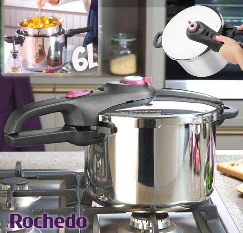 Panela de Pressão – Rochedo Fechamento Externo Inox 6 Litros