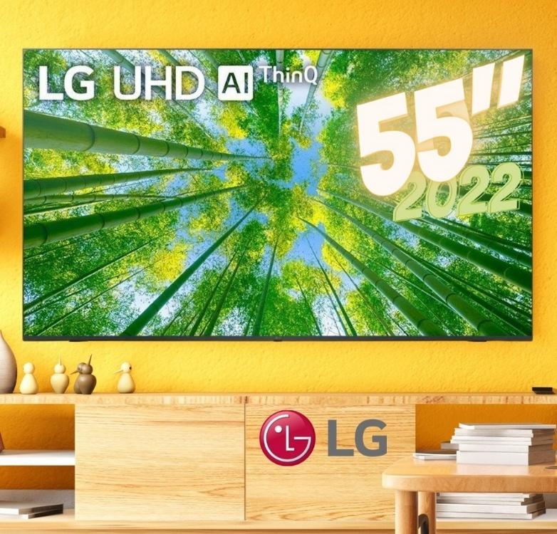 Smart TV LG 55″ 4K UHD 55UQ8050 WiFi Bluetooth HDR Nvidia GEFORCE NOW ThinQ Smart Magic Google Alexa