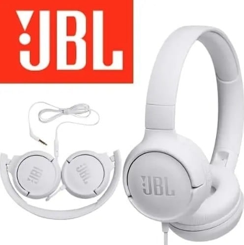 Fone de Ouvido JBL Tune 500 On Ear Branco – JBLT500WHT