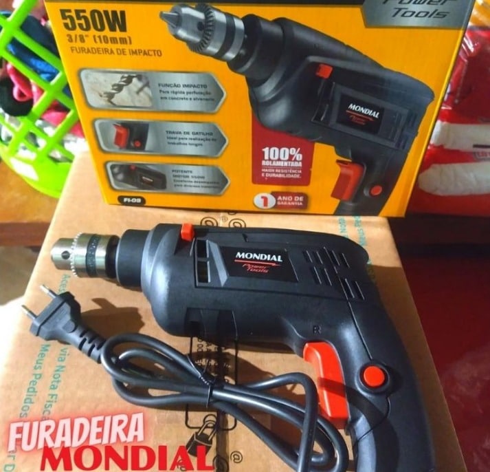 Furadeira de Impacto Mondial 550W 3/8” – FI-09
