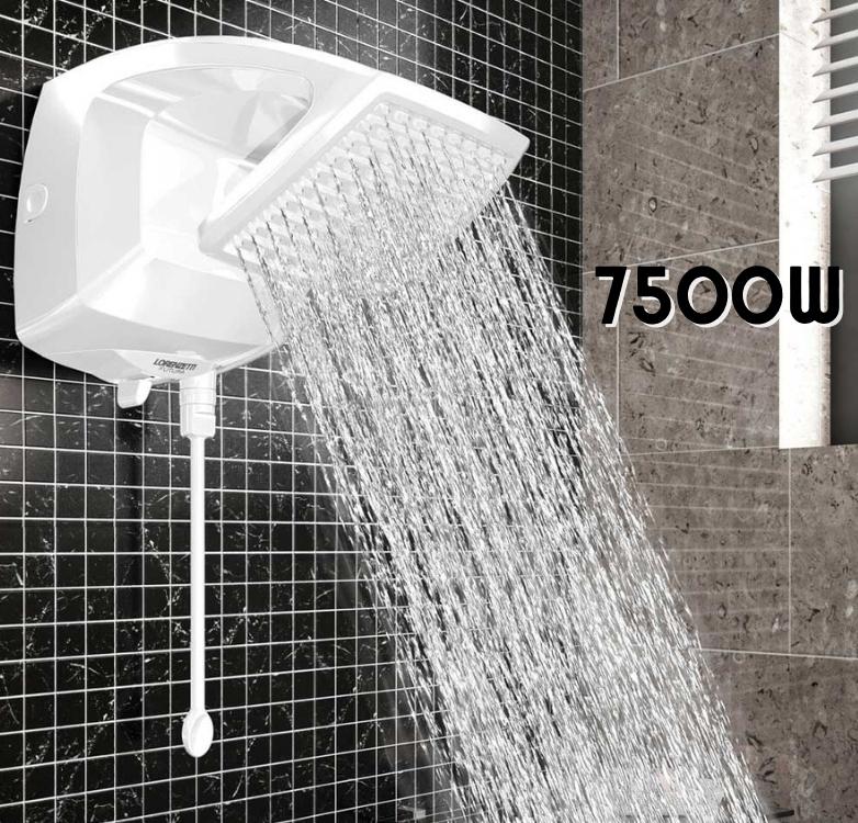 Ducha Futura Multitemperaturas 220V, 7500W, Lorenzetti 7531282, Branco