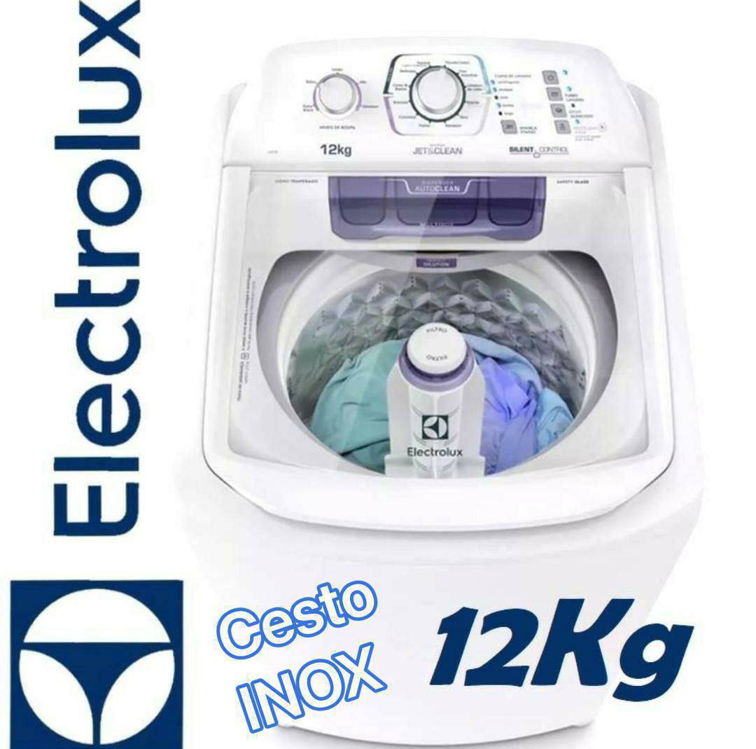 Lavadora de Roupas Electrolux LAC12 – 12Kg Cesto INOX 12 Programas de Lavagem