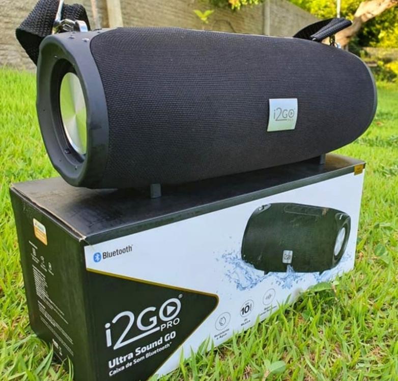 Caixa de Som Bluetooth Ultra Sound Go I2go 20W RMS Resistente à Água, Preto