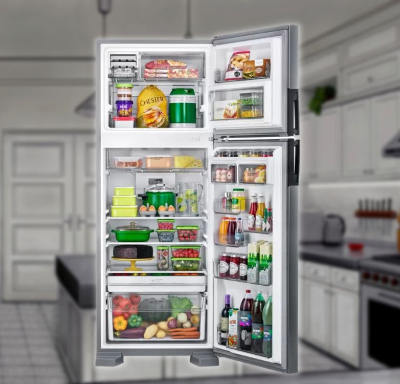 Geladeira/Refrigerador Consul Frost Free Duplex – 450L com Prateleira Dobrável CRM56HK