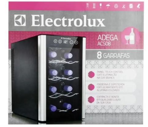 Adega Climatizada Electrolux 8 Garrafas ACS08 – Painel Touch