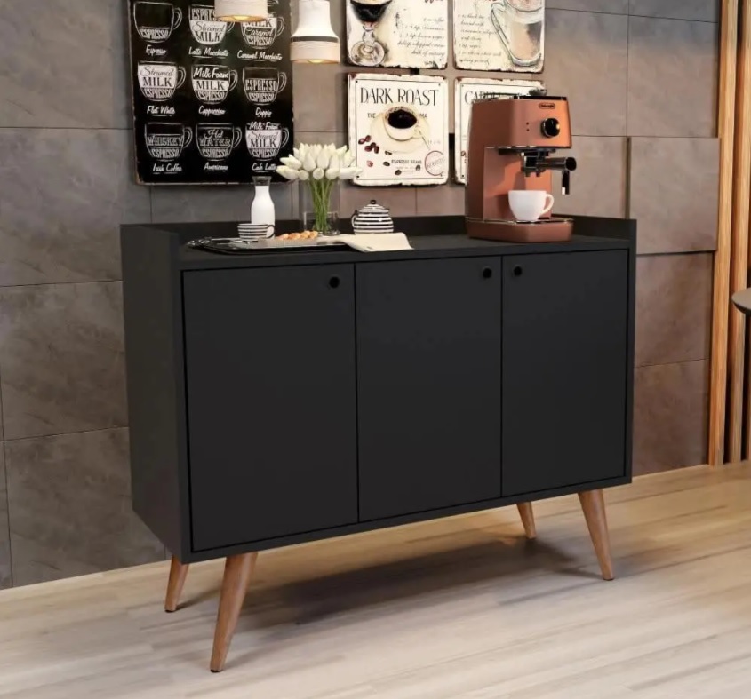 Aparador Buffet Retrô 3 portas Wood – rpm Móveis