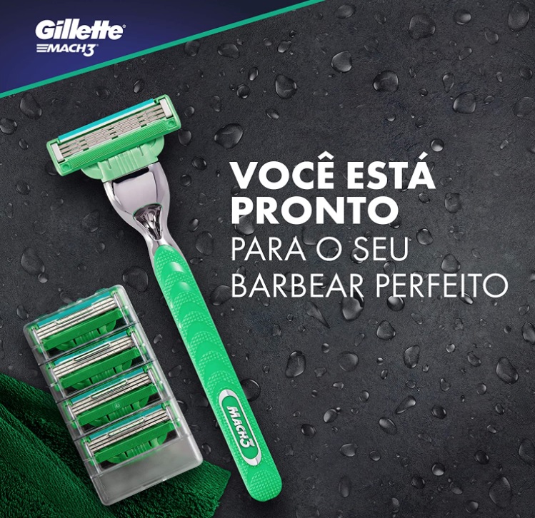 Aparelho de Barbear Gillette Mach3 Sensitive + 1 Carga