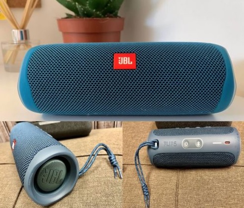 Caixa de Som Bluetooth JBL Flip 5 20W Azul – JBLFLIP5BLUMS