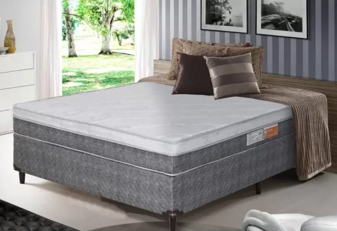 Cama Box Casal (Box + Colchão) Umaflex – Mola Ensacada 54cm New Zurique