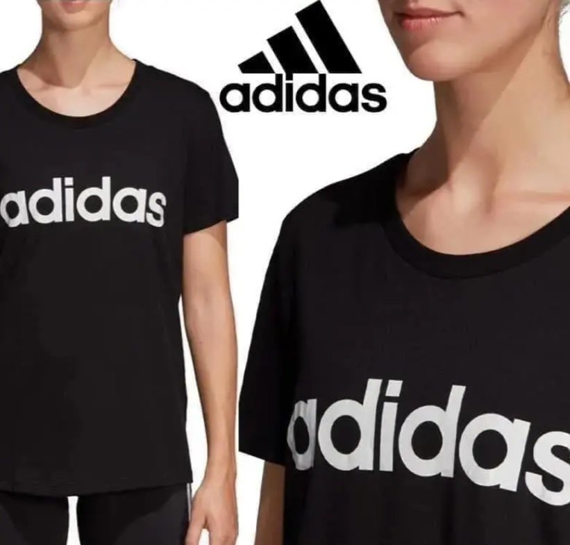 Camiseta Adidas Estampa Logo Slim Feminina