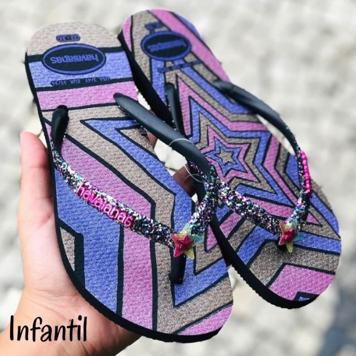 Chinelo Kids Slim Glitter II, Havaianas, Meninas