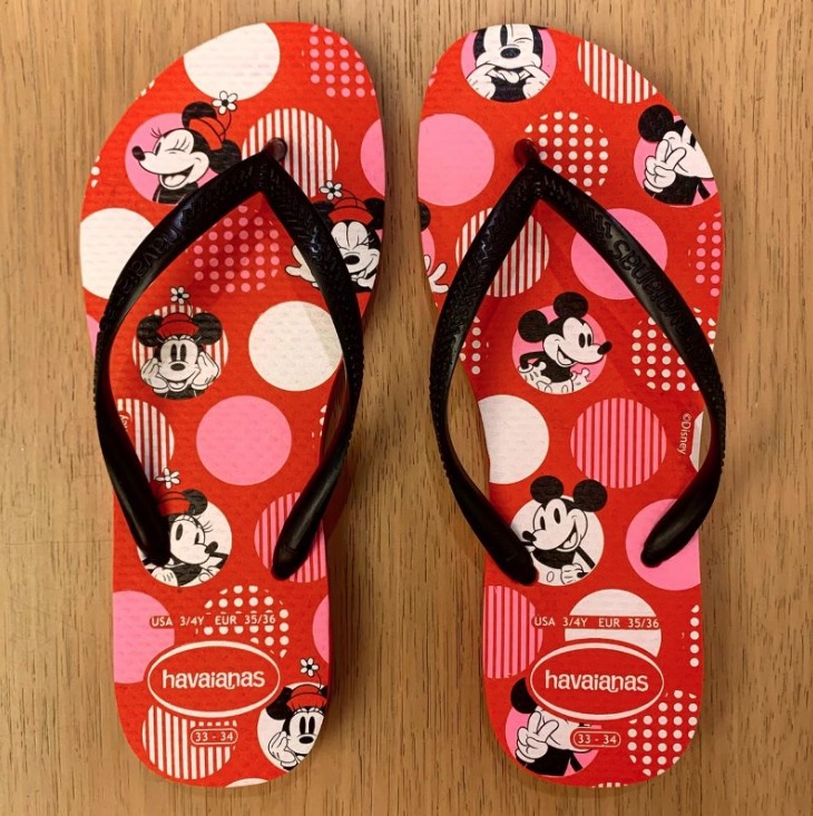 Chinelo Slim Disney, Havaianas, Meninas (Vermelho OU Verde)