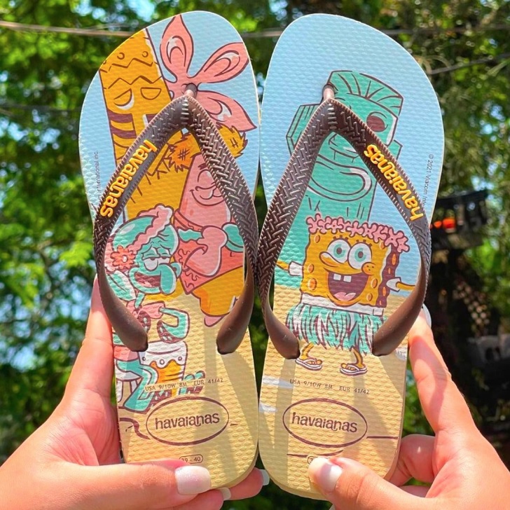 Chinelo Top Spongebob, Havaianas, Criança Unissex
