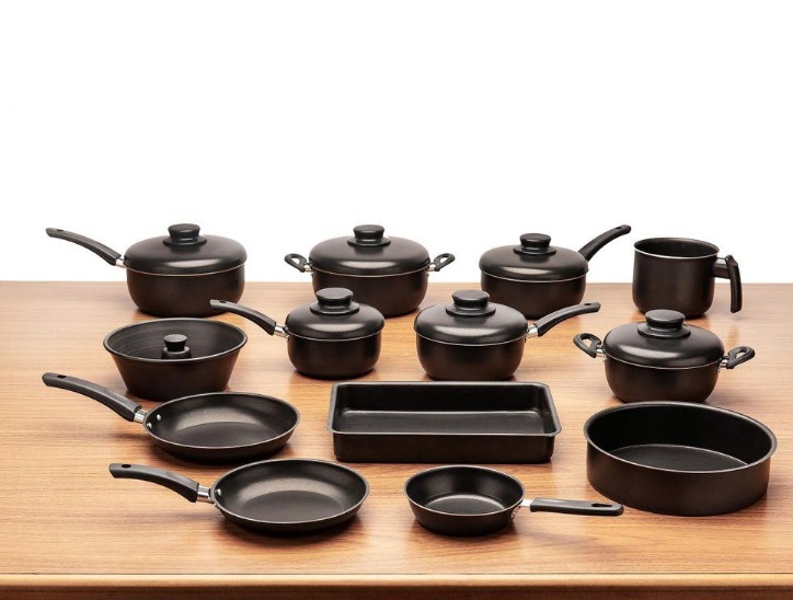 Conjunto De Panelas 13 Peças Antiaderente – Cor Preto