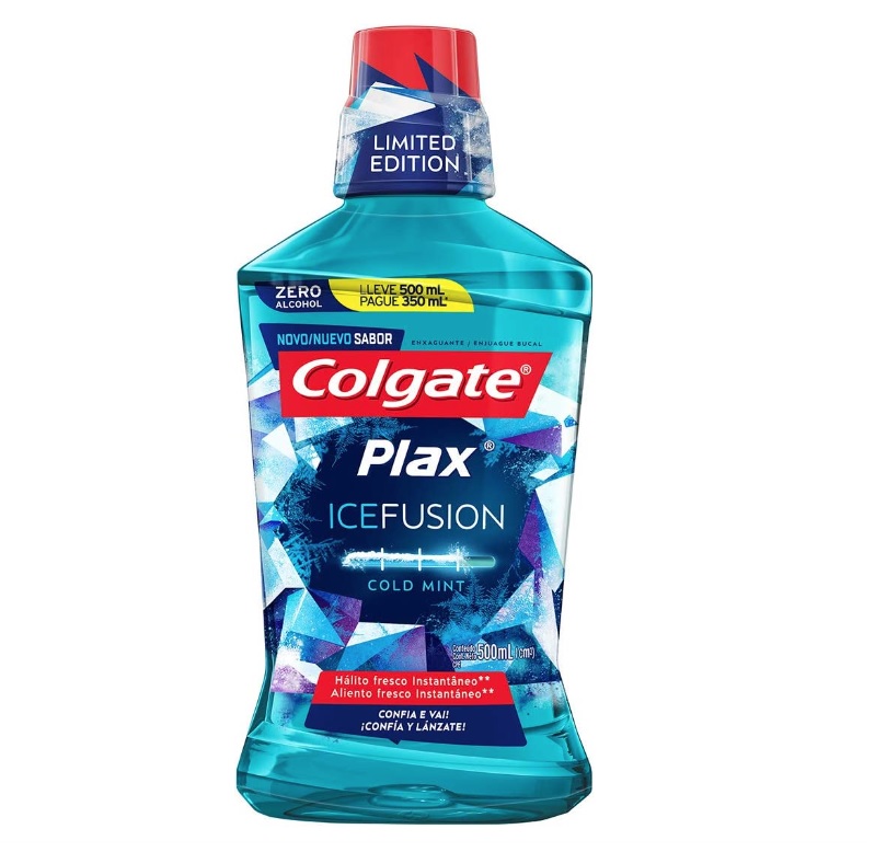 Enxaguante Bucal Colgate Plax Ice Fusion Cold Mint Promo Leve 500 Pague 300Ml