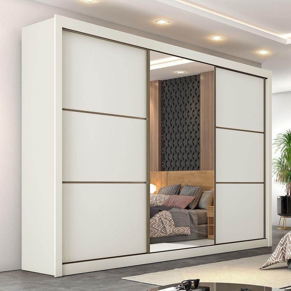 Guarda-roupa Casal Royale 3 Portas 6 Gavetas 100% Mdf Off White