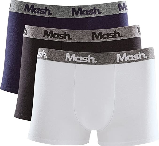 Kit 3 Cuecas Boxer Algodão, Mash, Masculino